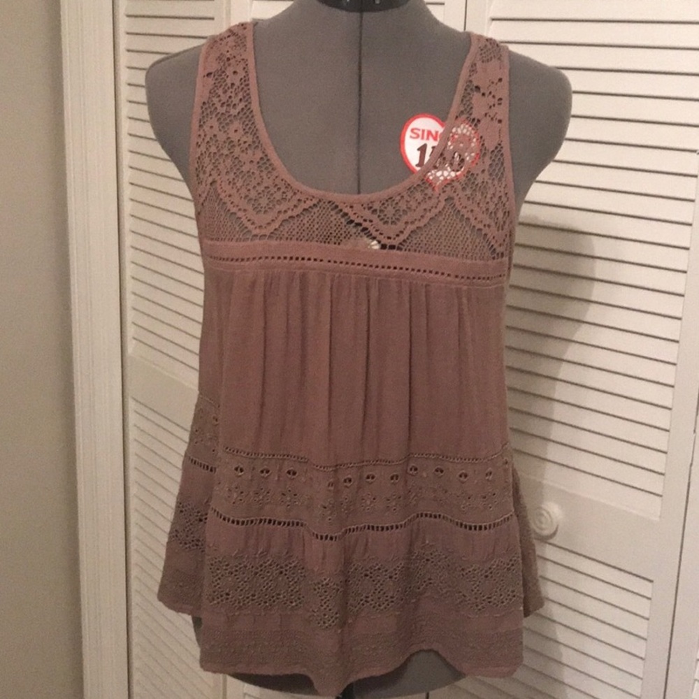 American Eagle brown tank
